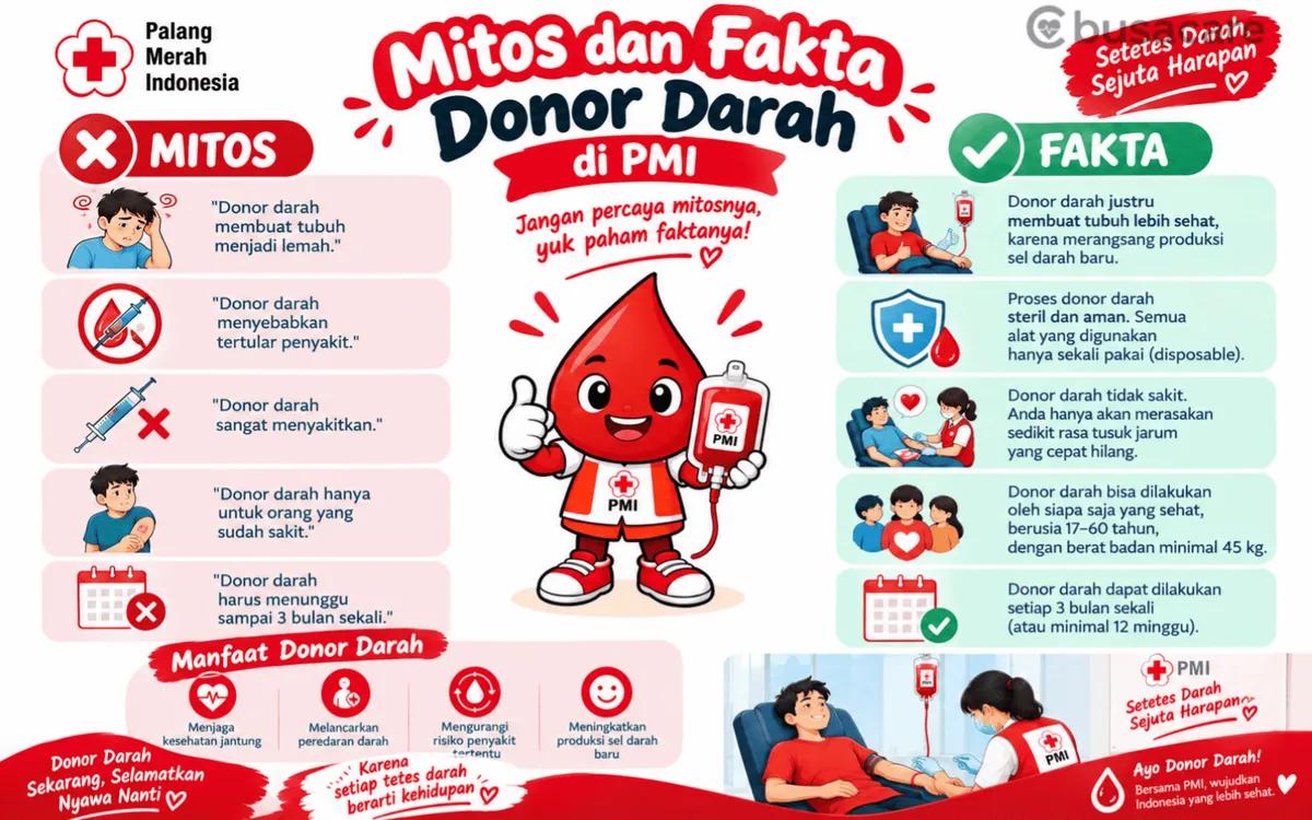 Mitos dan Fakta Donor Darah di PMI