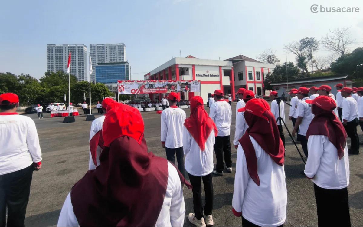 KSR PMI Kabupaten Sumenep Ikuti Upacara HUT PMI ke 81 di Lapangan PUSDIKLAT PMI Jawa Timur
