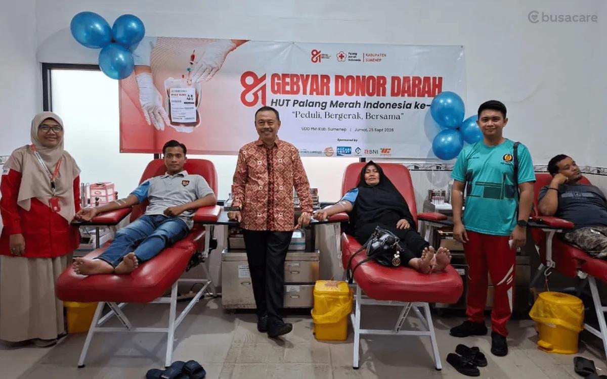 Gebyar Donor Darah UDD PMI Sumenep, Gerakan Kemanusiaan Pada HUT PMI ke 81