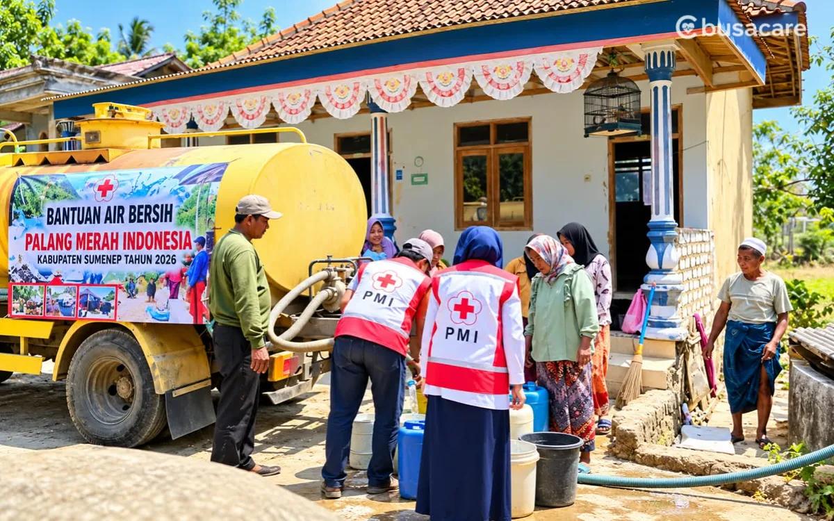 Setetes Kepedulian, PMI Sumenep Bantu Masyarakat Penuhi Kebutuhan Air Bersih