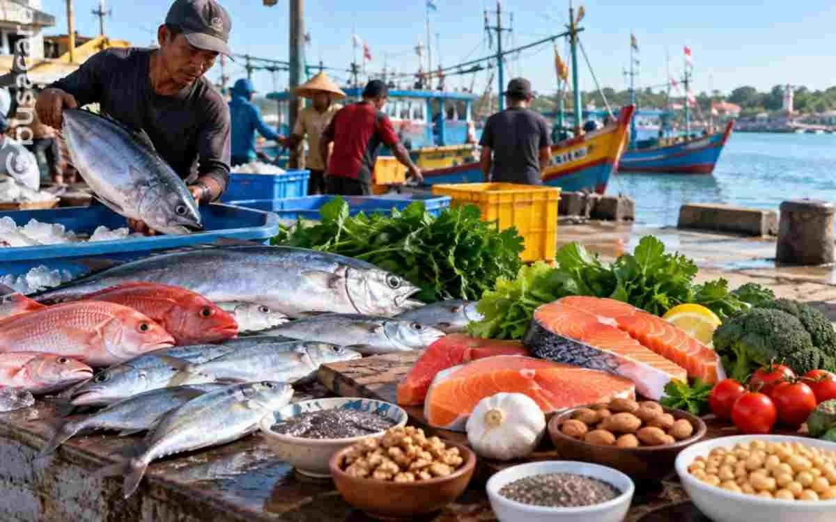 Potensi immunonutrition berbasis ikan laut segar di Kabupaten Sumenep sebagai sumber protein, omega-3, vitamin, dan mineral untuk mendukung daya tahan tubuh.