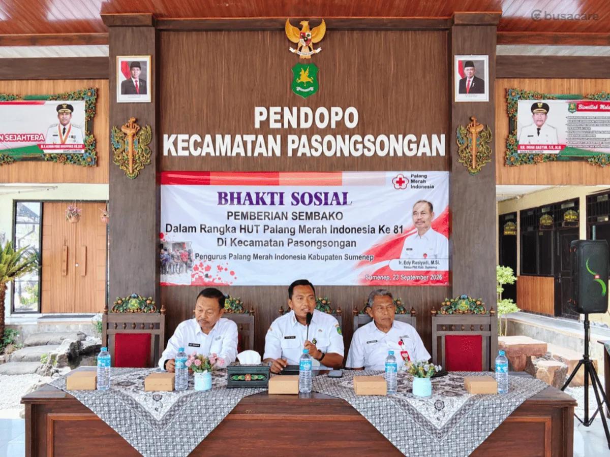 Bakti Sosial PMI Kabupaten Sumenep di Kecamatan Pasongsongan