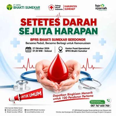 Donor Darah Bersama Bank BPRS Bhakti Sumekar